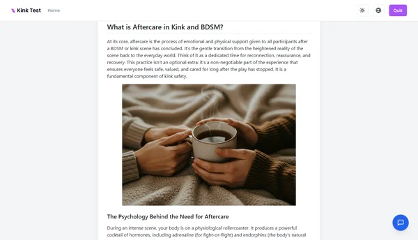 The Ultimate BDSM Aftercare Guide: A Post-Kink Test Essential