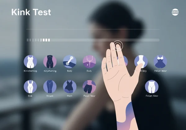 Persona che esplora le scelte su un'interfaccia digitale di un kink test.