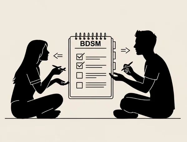 Illustration representing BDSM negotiation and setting boundaries