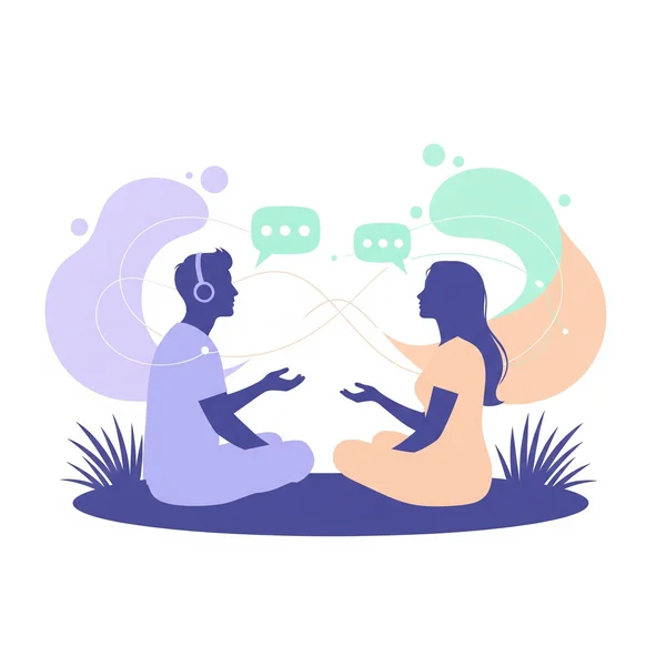 Illustration of two people in respectful, open communication