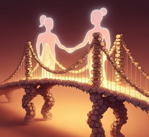 Symbolic image of a stronger bond through communication