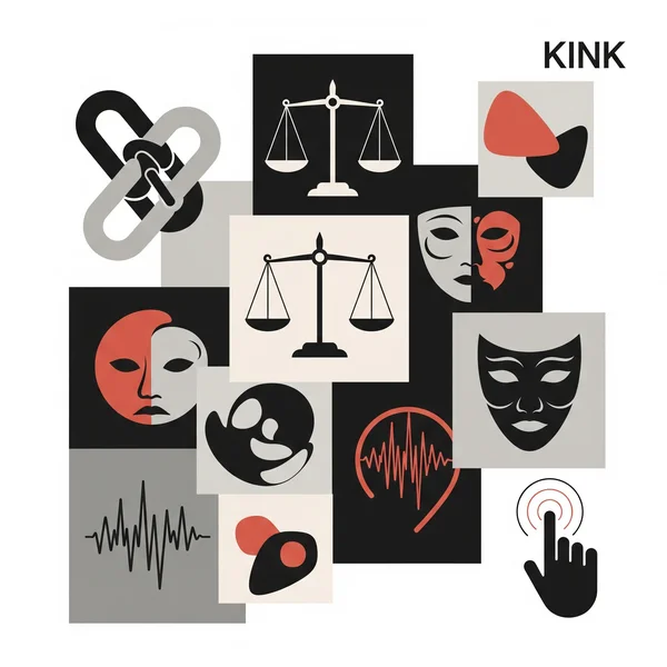 Collage of abstract symbols for common kink categories