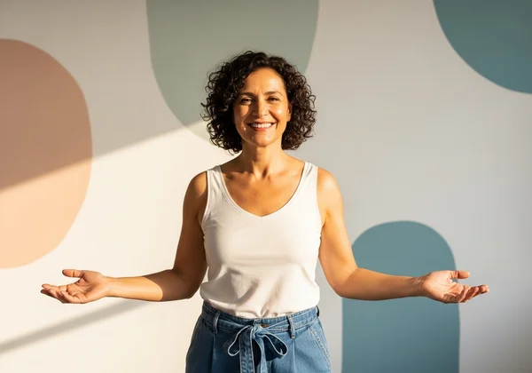 Person embracing their true self, symbolizing self-acceptance.