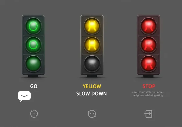 Ampelsymbole für BDSM-Safe-Words: Rot, Gelb, Grün