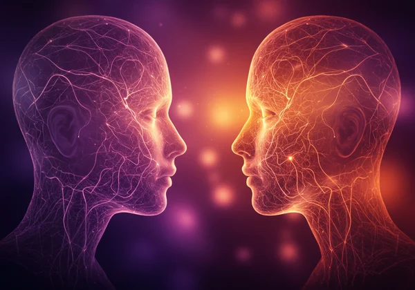 Abstract representation of couple's enhanced communication