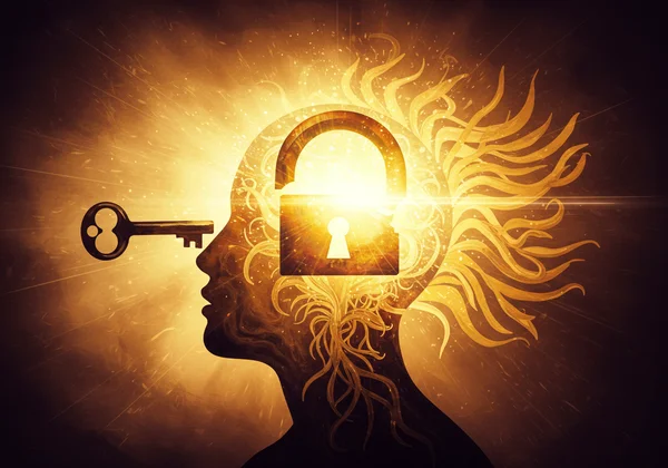 Metaphorical image of unlocking personal desires and growth.
