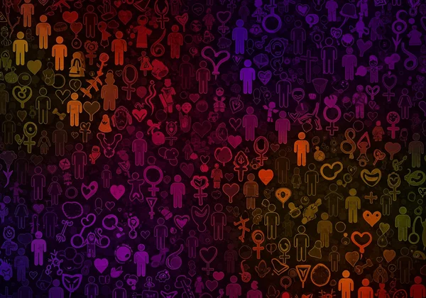 Diverse people forming a tapestry of sexual preferences.