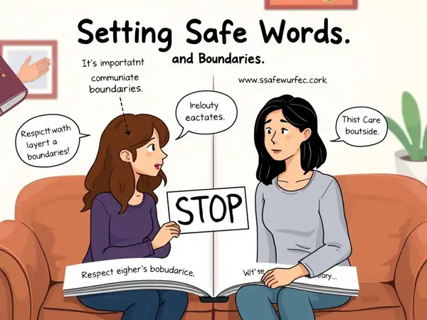 Diagram about safe words and boundaries.